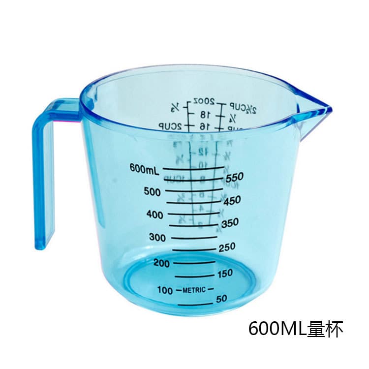 600ml Plastic Measuring Cup with Scale, Transparent Baking Tool