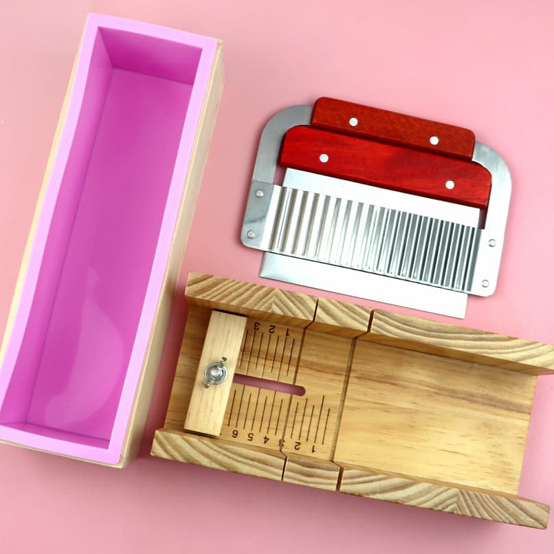 In Stock Combination 1200ml Toast Mold Wooden Rectangular Handmade Soap Box Toast Mold Soap Cutter