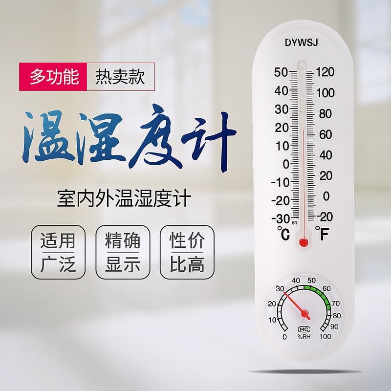 Kehui DY Home Greenhouse Indoor/Outdoor Long Wall-mounted Hygrometer 001 Dry and Wet Bulb Thermometer