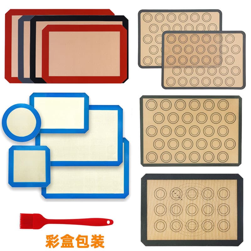 FCM Silicone Baking Mat, Silicone Fiberglass Baking Mat, High Temperature Resistant Baking Tray, Oven Baking Tool Set