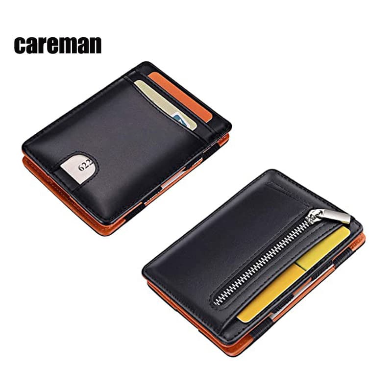 Foreign trade cross-border magic wallet elastic band Magic card holder card holder ultra-thin zipper coin pocket multi-functional beauty clip