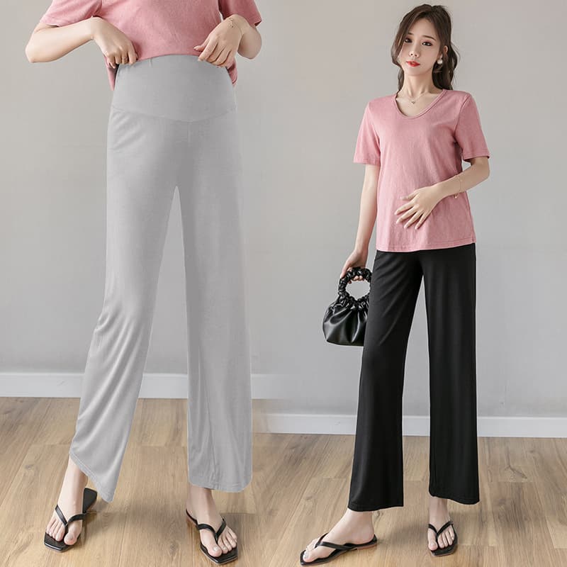 Maternity Pants for Spring and Autumn, Loose Wide-Leg Pants, Long Pants, Leggings, Thin Summer Style, Comfortable Maternity Home Pants, Sleep Pants