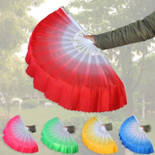 Shuangcaoji colorful cloud fans, Mulan fans, plastic fan ribs, dance fans, Yangge fans, performance fans, square dance fans