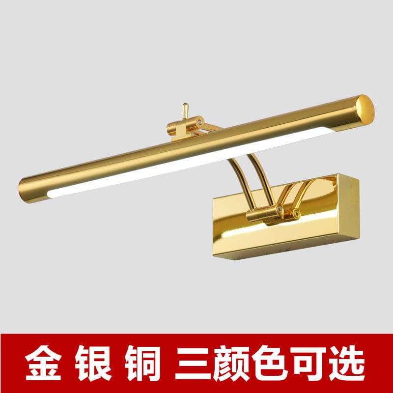 Mirror Front Light Fixture Decorative Vanity Lighting Wall-mounted Bathroom Mirror Light Modern Style Brass Finish