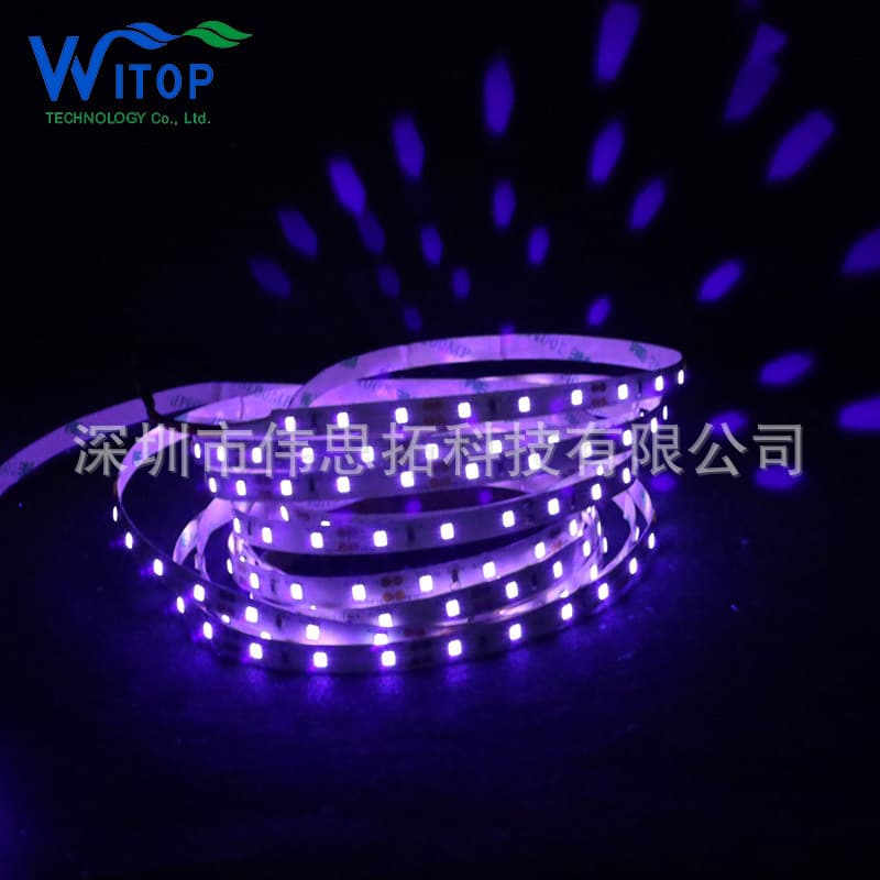 2835 UV purple light strip 12V 60 lights restaurant kitchen sterilization LED light strip 395NM aquarium light strip