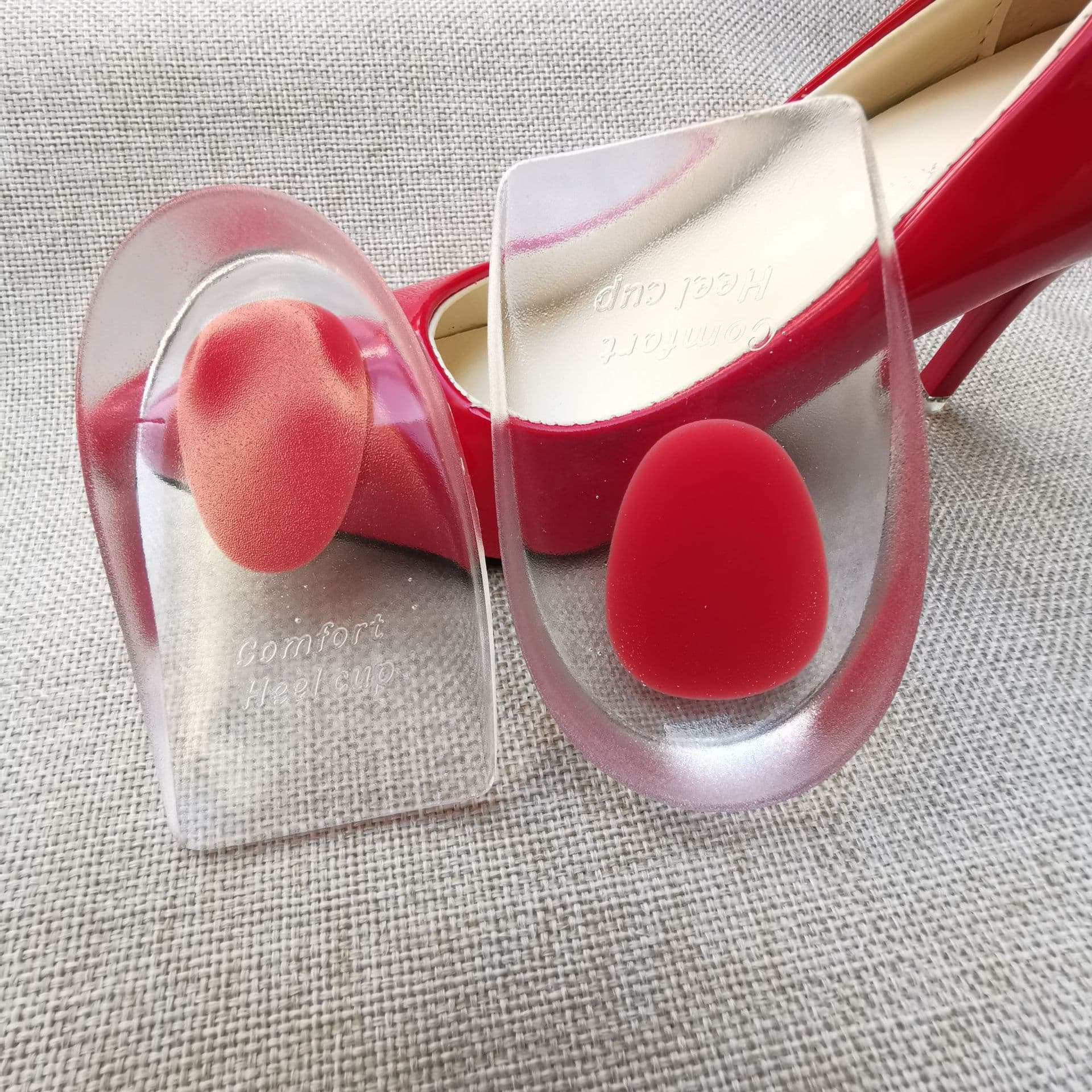 Soft Gel Heel Cup Self-Adhesive GEL Silicone Height Increase Insole Shoe Insole Wholesale Sports Shoes Anti-Slip Heightening Pad