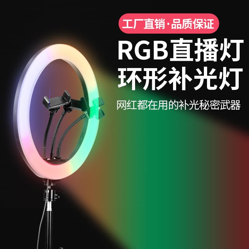 33cm RGB Colorful Fill Light, 13-inch RING LIGHT for Online Streamers and Live Broadcasting