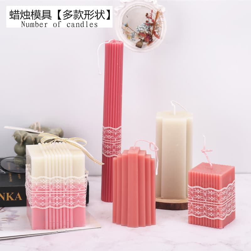 Aromatherapy Candle Korean Trapezoid, Square, Fine-Toothed Long Rod DIY Craft Candle Mold