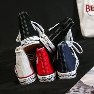 Fubu Factory Cloth Shoes Wholesale Korean Version Men's and Women's Shoes New Couple High Top Canvas Shoes Casual Single Shoes Drop Shipping