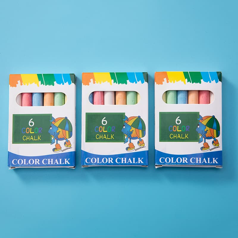 Factory direct sales of wholesale colored chalks/children's chalks/teaching tools school teacher chalks 6 pack