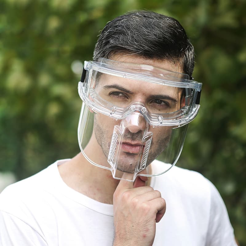 Anti-Splash Anti-Dust Grinding Impact Transparent Kitchen Protective Face Shield Full Face Recommended Anti-Fog