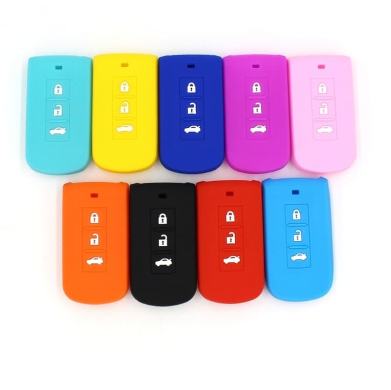Suitable for Mitsubishi Outlander silicone car key cover without standard smart 3-button remote control cover