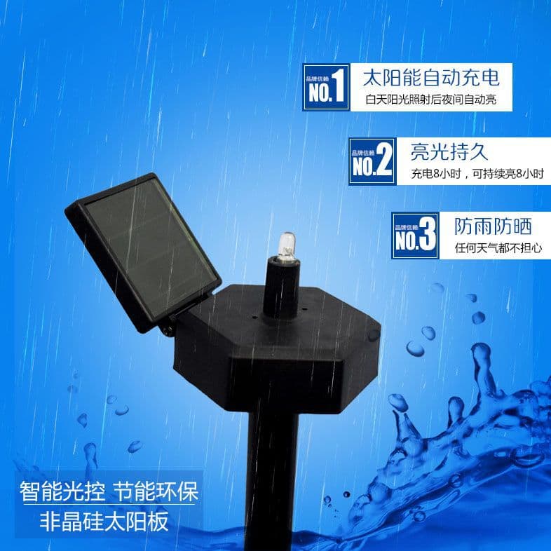 Factory Hot Sale Solar Plastic Ground Stake Resin Ground Stake Garden Light Lawn Light Accessories Decorative Landscape Light