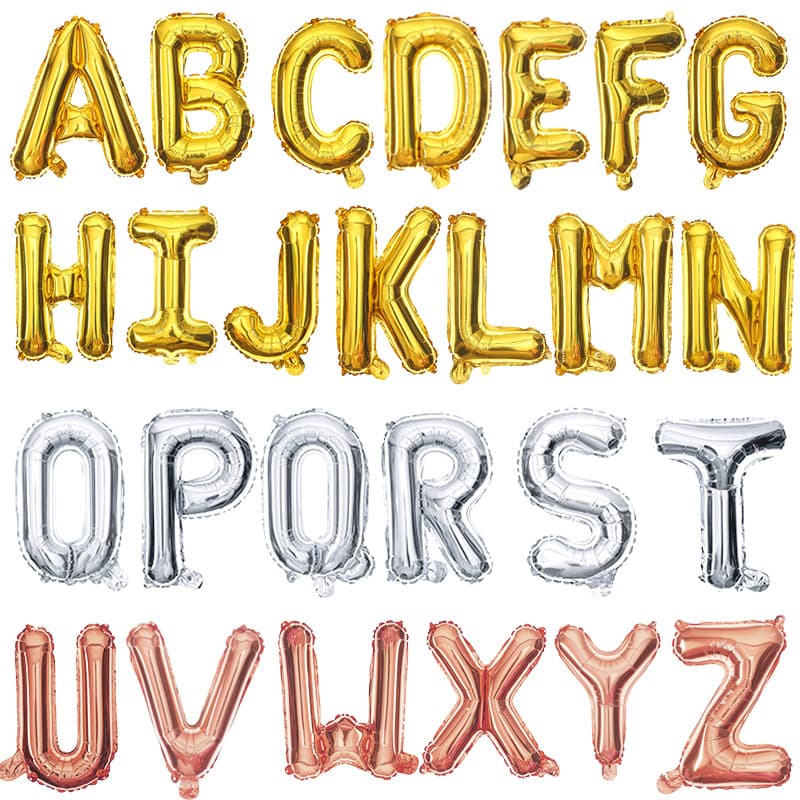 16-inch American Version Letter Foil Balloons Festival Decorations Foil Balloons For Office Cultural Events