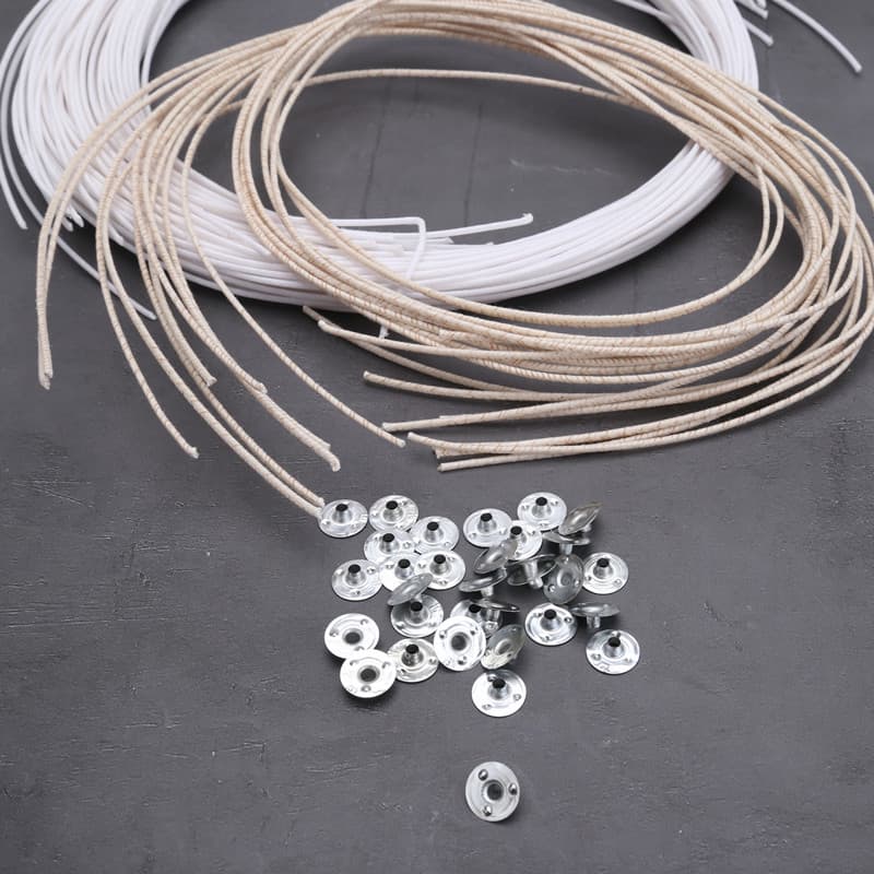 Candle Wick DIY Plant Soy Wax Floral Wire Palm Oil Wick Tight Cotton Braided Waxed Wick