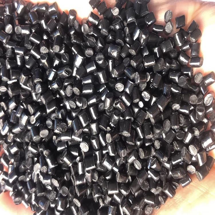V0 flame-retardant PPO raw material pellets, black PPO plastic granules, recycled material, flame-retardant PPO plastic raw material granules.