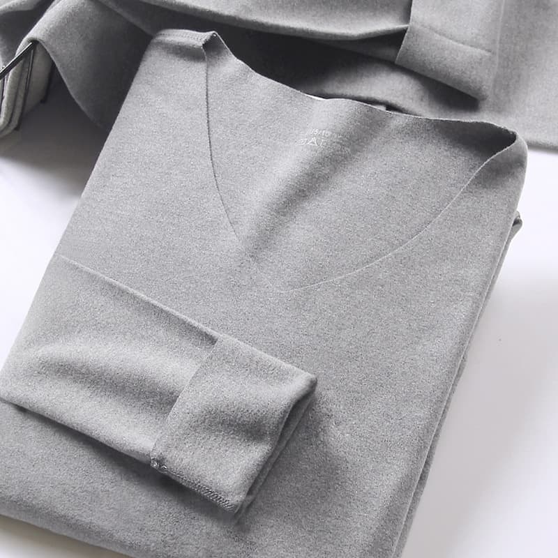 Men's Seamless Thermal Underwear Autumn/Winter Pants Set, Thin Style Women's Couples' Slim-Fit Heat-Generating Base Layer Fiber