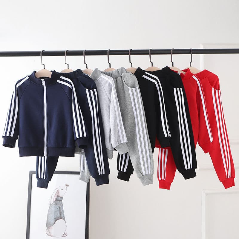 Kids Set Spring Autumn Thin New Style Boys Girls Jacket + Pants Baby Two Piece Sportswear Loose