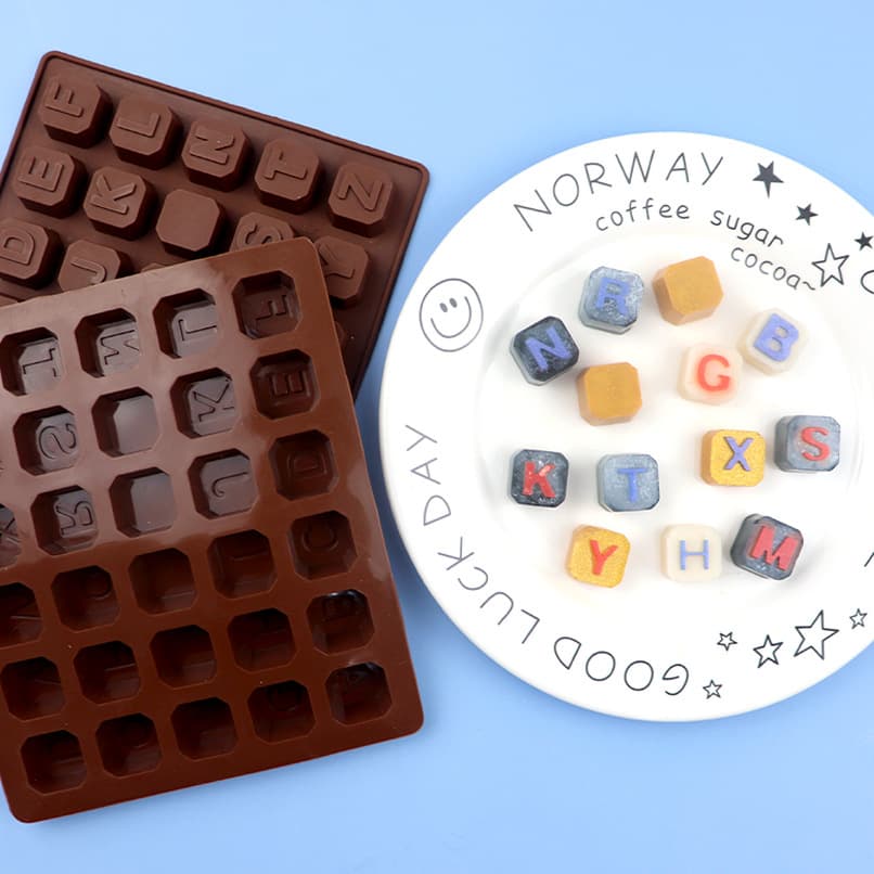 Wholesale 26 English Letter Silicone Chocolate Mold DIY Soap Ice Cube Tray Wax Seal Stamp