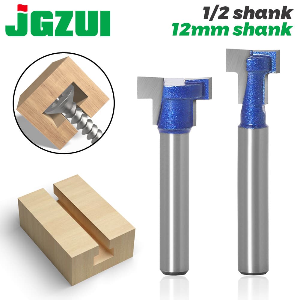 2-Piece Woodworking Router Bit Set Keyhole Bit Screw Hole Bit Picture Frame Hanging Hole Bit Router Bit Engraving Bit T-Slot Bit