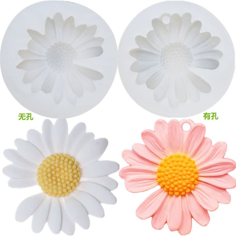 Daisy Chamomile Flower Silicone Mold Car Aromatherapy Resin Soap Candle Mold DIY Decoration Mold
