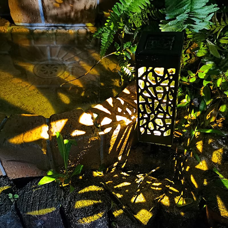 Hollow New Path Light Outdoor Waterproof Guide Landscape Garden Stake Light LED Solar Lawn Light