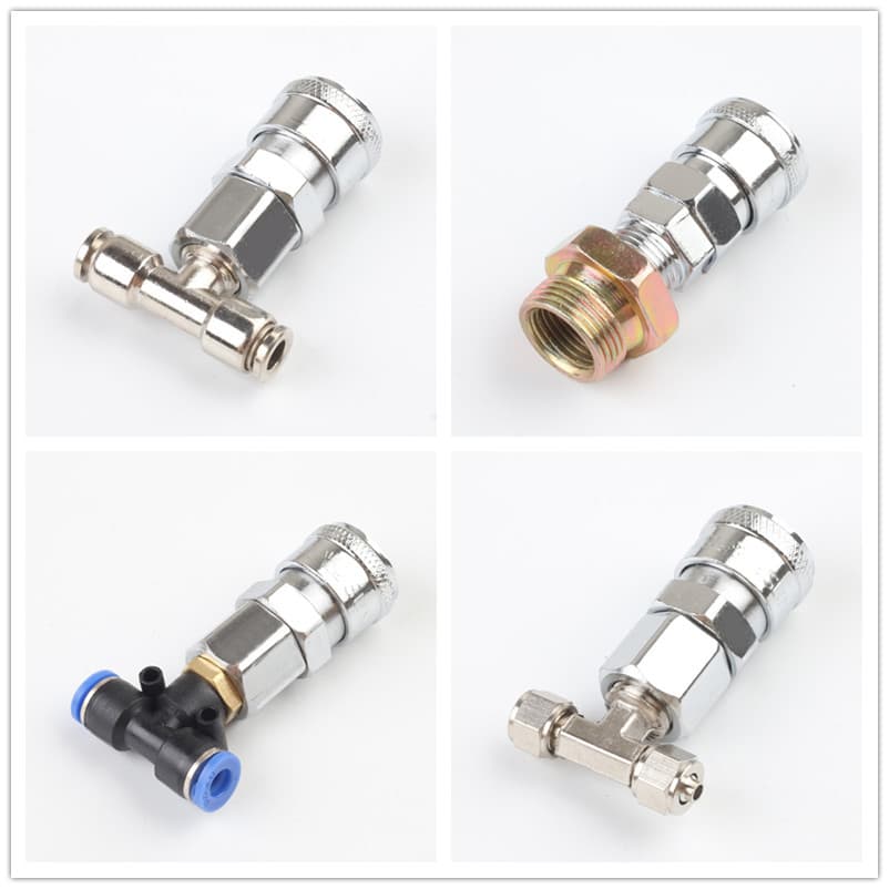Truck Duster Gun Three-Way Straight Connector for Air Compressor High-Pressure Hose Fitting to Connect Pneumatic Air Tank for Vehicle Use