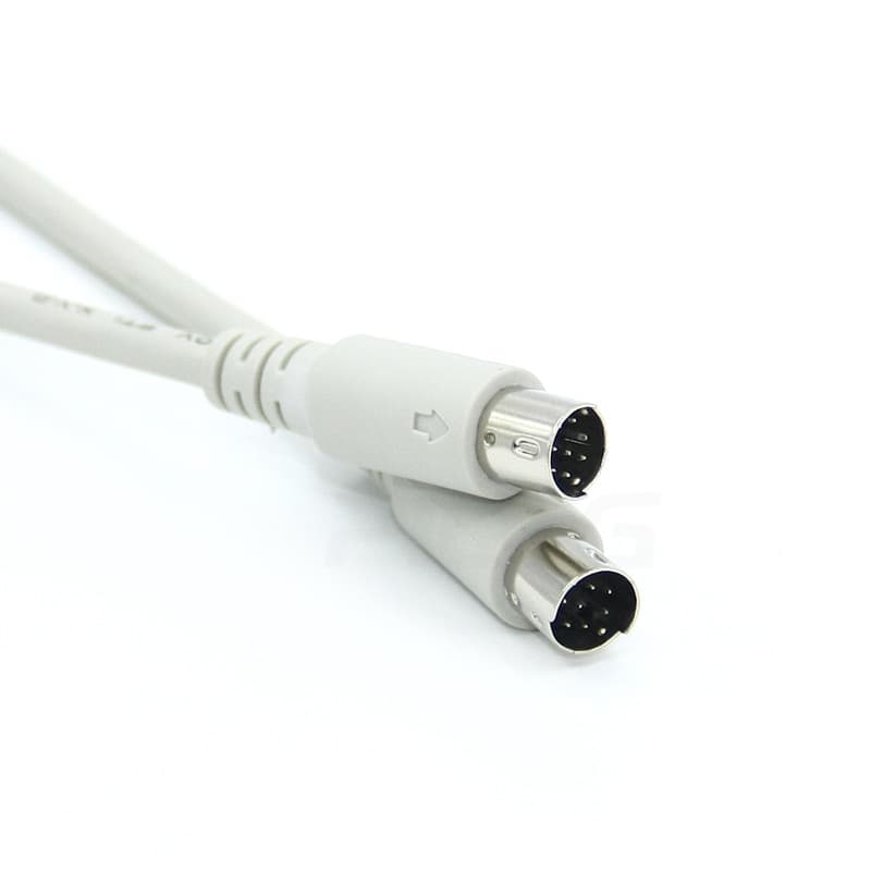 Round head 8-pin cable, MD data cable 8-core VISCA to 1.5-meter Mitsubishi PLC universal cable, 8-pin to 8-pin