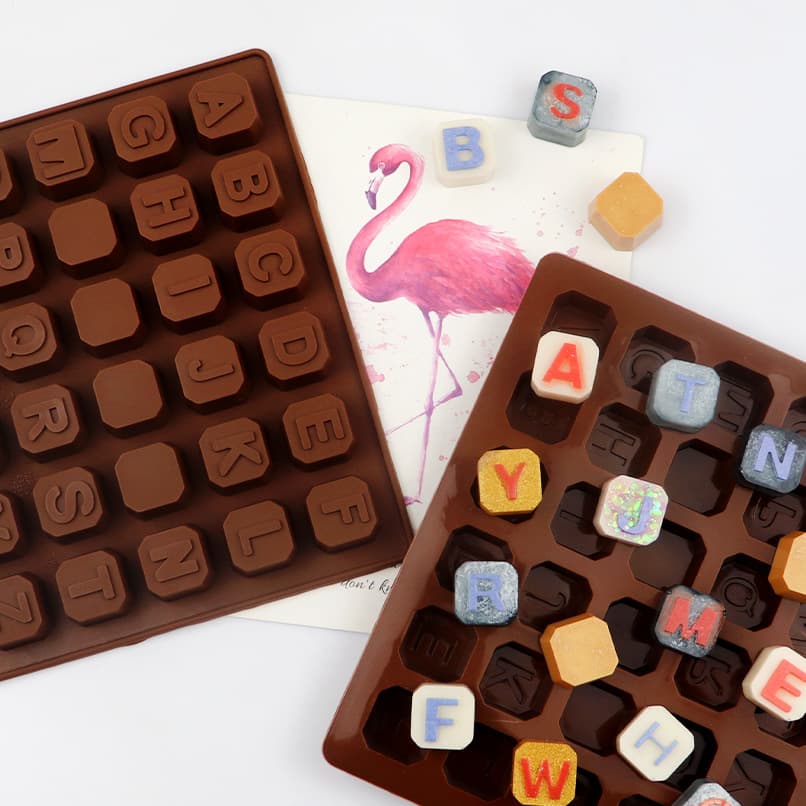 Minghao 26-Connected Star Shape English Letter Silicone Chocolate Mold Wax Seal Stamp Mold Digital Handmade Soap Mold
