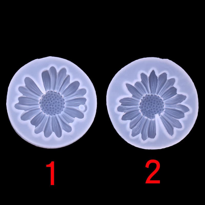 Dazou Chrysanthemum Flower Silicone Mold for Handmade DIY Jewelry, Fondant Mold, Clay, Plaster, Resin Mold Decoration