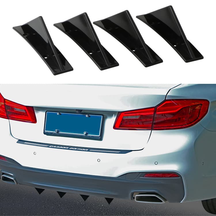 Car modified triangular rear spoiler bumper curved chassis spoiler rear lip small surround rear spoiler