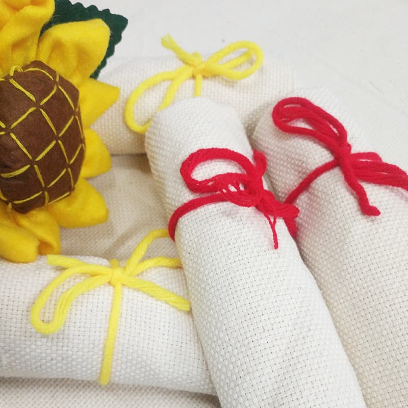 Simple Embroidery Cross Stitch Fabric Decorative Painting Linen Fabric Small Piece Embroidery Punch Needle Yarn Embroidery Fabric