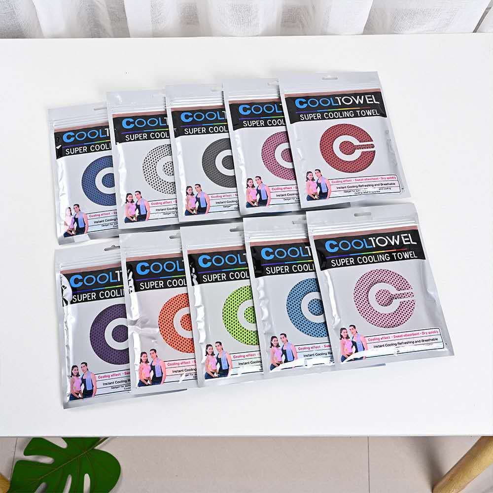 Heatstroke prevention cooling towels, ultra-fine fiber quick-dry outdoor sports dual-color ice towels, cold-feel towels factory direct