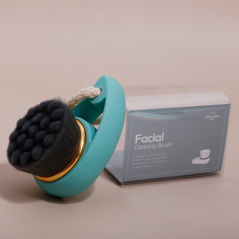 Bamboo Charcoal Gold Ring Comma Brush Manual Cleansing Face Brush Face Washing Tool Beauty Skin Care Makeup Remover Tool