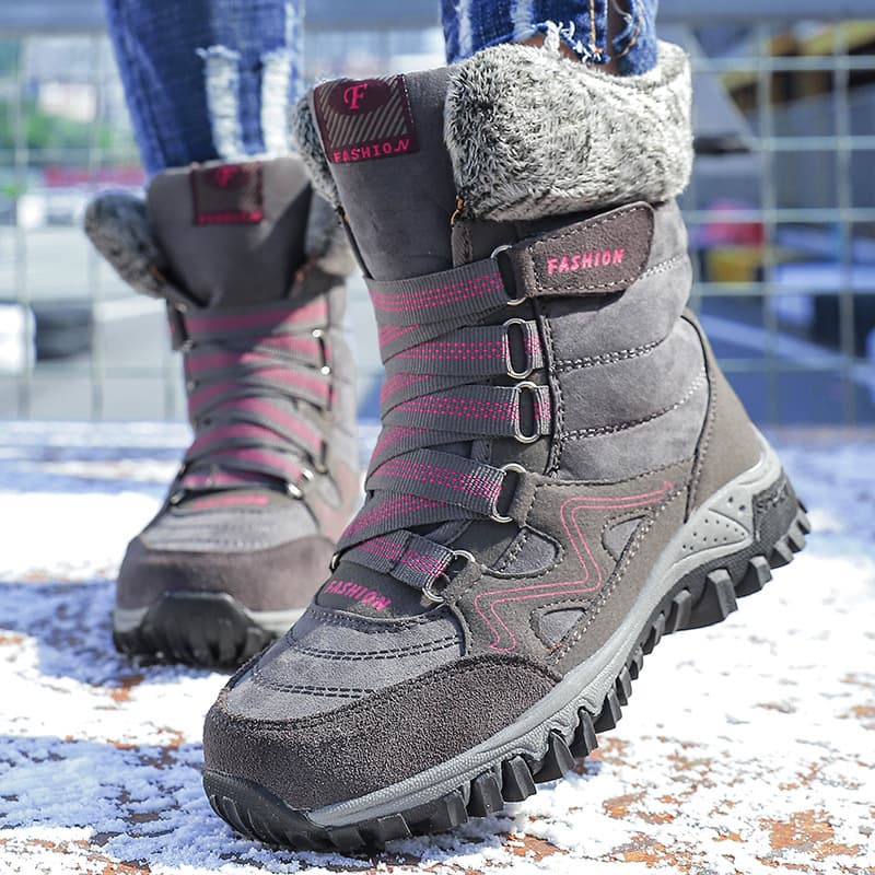 Women's Snow Boots Winter Fashion Warm Fur Lined Waterproof Ankle Boots Suitable For Outdoor Activities In Snowy Weather
