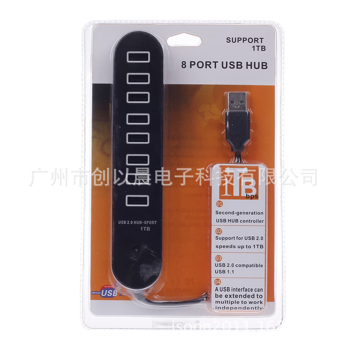 Factory Direct 8-Port USB HUB 8-Port USB Hub Long Strip 8-Port HUB Eight-Port USB Hub Splitter