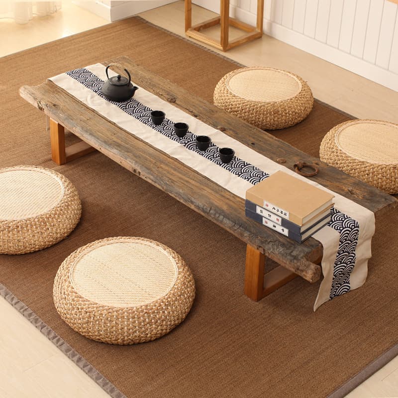Custom Straw Woven Meditation Cushion Japanese Style Floor Cushion Tatami Mat Zen Meditation Cushion Rattan Meditation Cushion