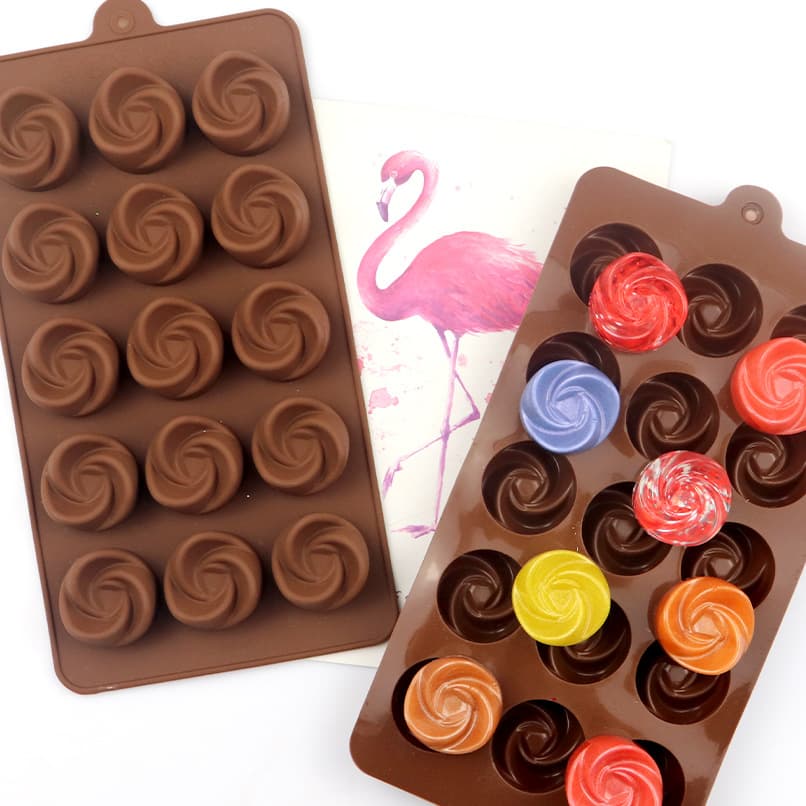 Minghao 15-Link Vortex Silicone Chocolate Mold Baking Ice Grid Cold Soap Making Tool Jelly Pudding Molds Kitchen Utensils