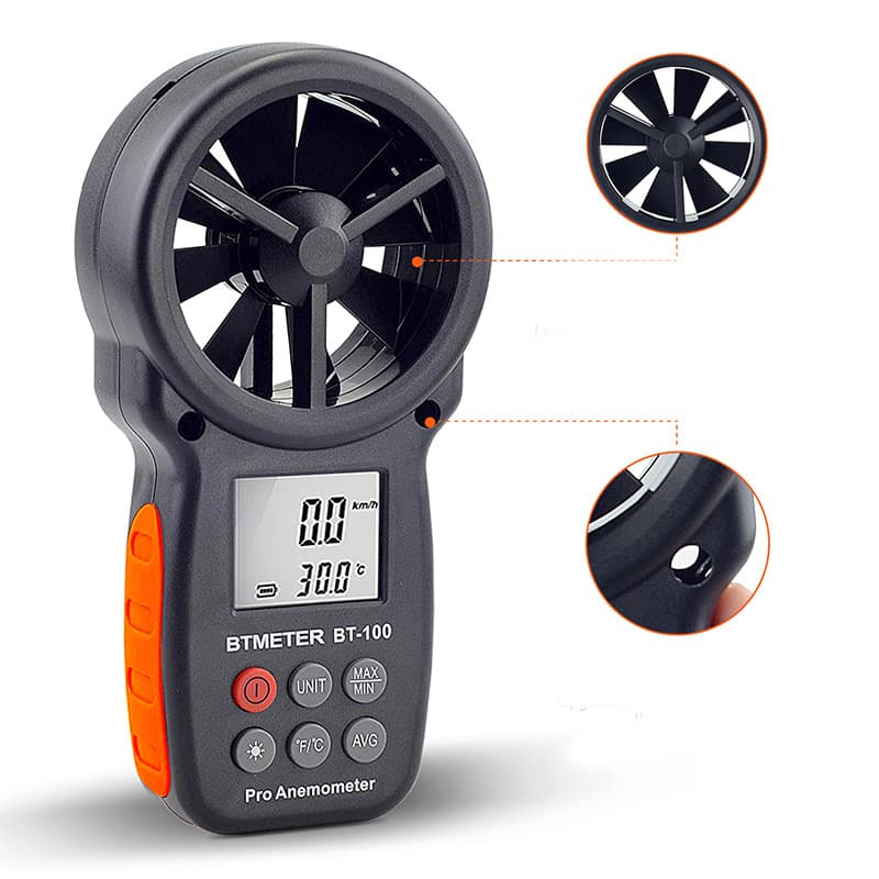 Cross-border manufacturer direct supply anemometer digital wind speed meter handheld wind chill and temperature measuring instrument origin source