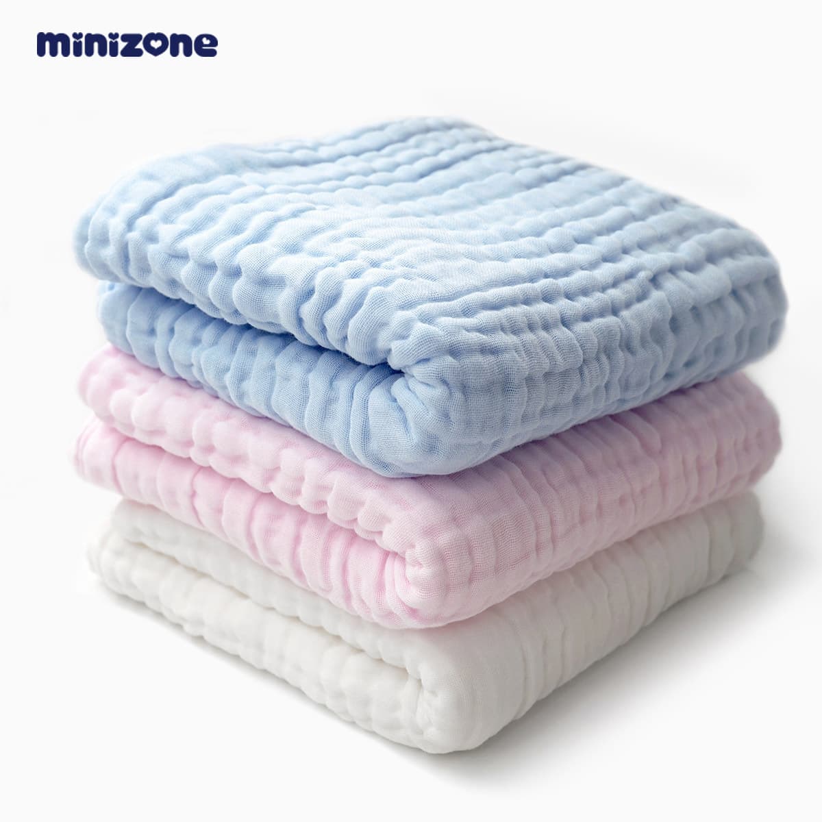 Minizone baby bath towel, gauze, newborn bath towel, absorbent and thickened children's towel blanket, pure cotton.