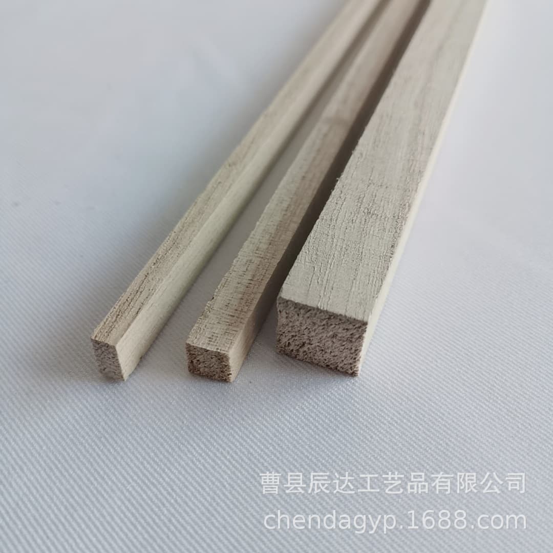 Paulownia Wood Strips for Architectural Model Building, DIY Wood Strips, Decoration Materials, Solid Wood for Aircraft and Ship Models