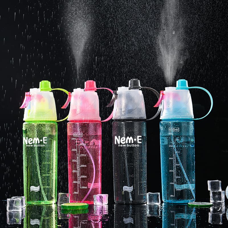 PC Spray Cup for Kids and Adults, Plastic Water Bottle for Students, Outdoor Sports, TikTok Portable Cup, Gift Advertising Tea Cup