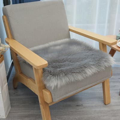 Thick Long Plush Sofa Seat Cushion Home Use Small Square Chair Pad Round Butterfly Chair Pad Stool Balcony Seat Pad