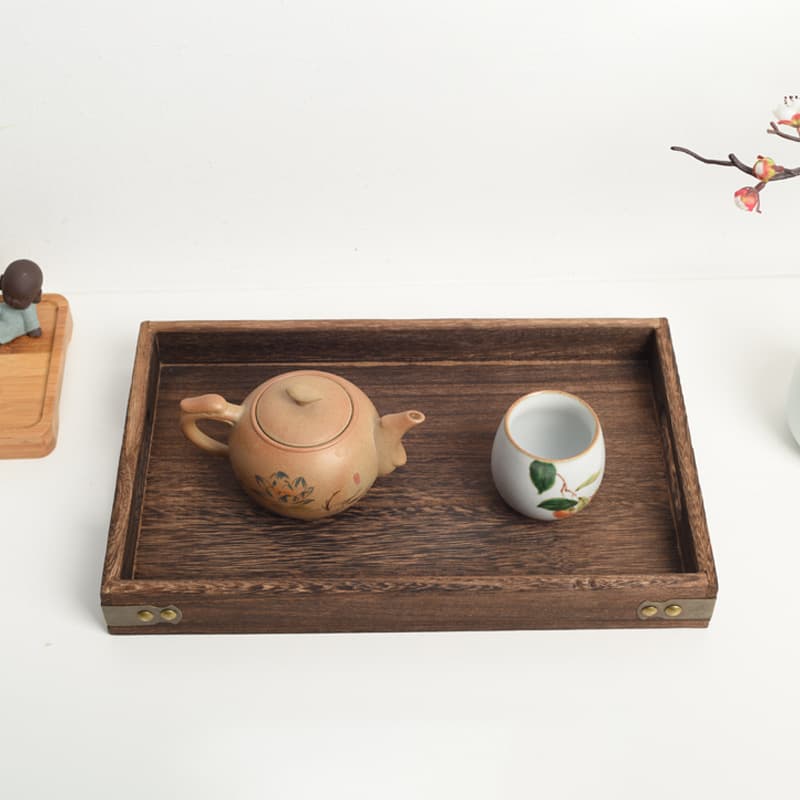 Wooden pallet Paulownia pallet rectangular household tea tray simple home hotel restaurant fruit tray