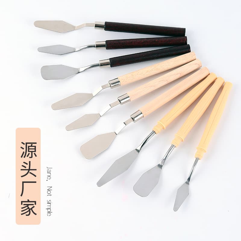 Professional art palette knife oil paint scraper gouache acrylic paint palette knife set spatula scraper