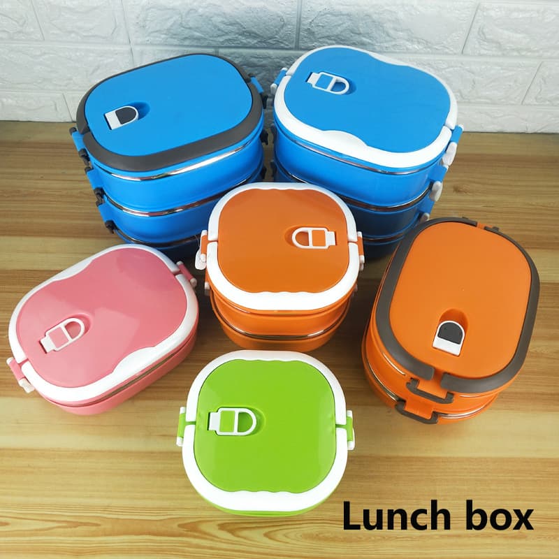 Cross-Border Non-Magnetic Rectangular Lunch Box for Students and Office Workers, Insulated Lunch Box, Portable Lunch Box, Multi-Layer Lunch Box