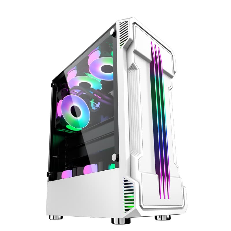 New Full Side-Transparent Gaming PC Case Desktop Computer Case Wholesale E-commerce Special Price Three Swordsmen Case