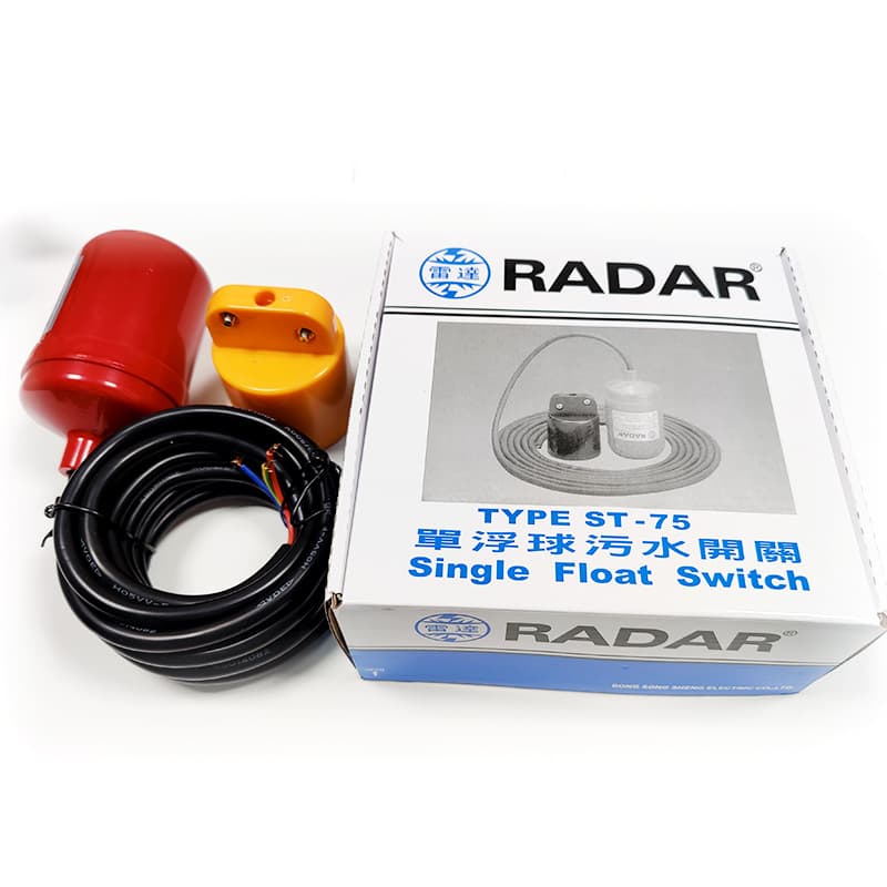Float switch, cable float, liquid level switch, radar float switch, water level switch, radar A