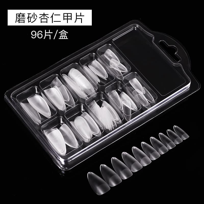 Press-On Nails False Nail Tips Removable Wearable Nails for Women Glue Ultra-Thin Invisible Transparent Matte Extension Nails