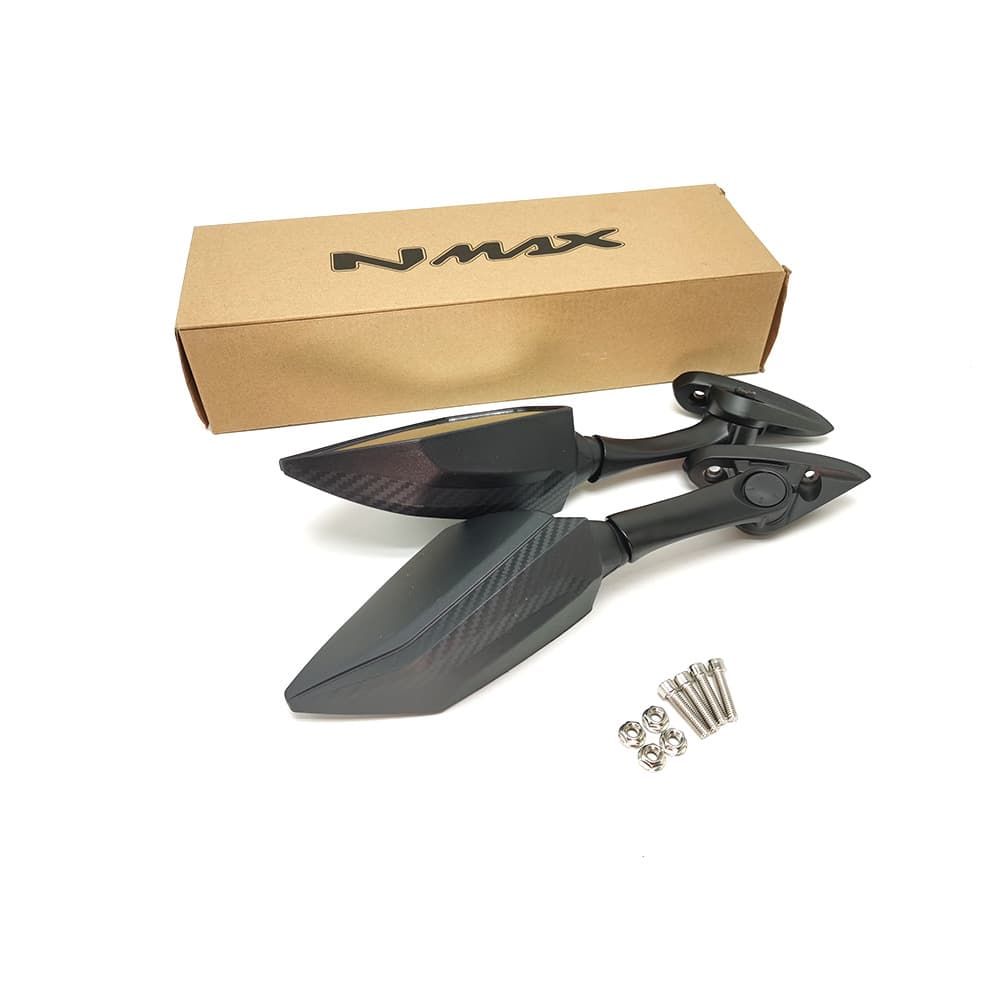 Carbon Fiber Hydrographic Snake Skin Pattern Motorcycle Modified New Sharp Angle Rearview Mirror for Yamaha Nmax 2020